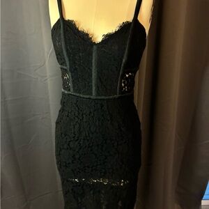 Elegant Black Lace Dress